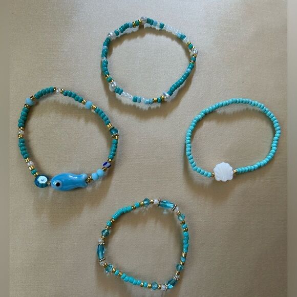 bohemian blue bracelets A601 - Picture 2 of 3